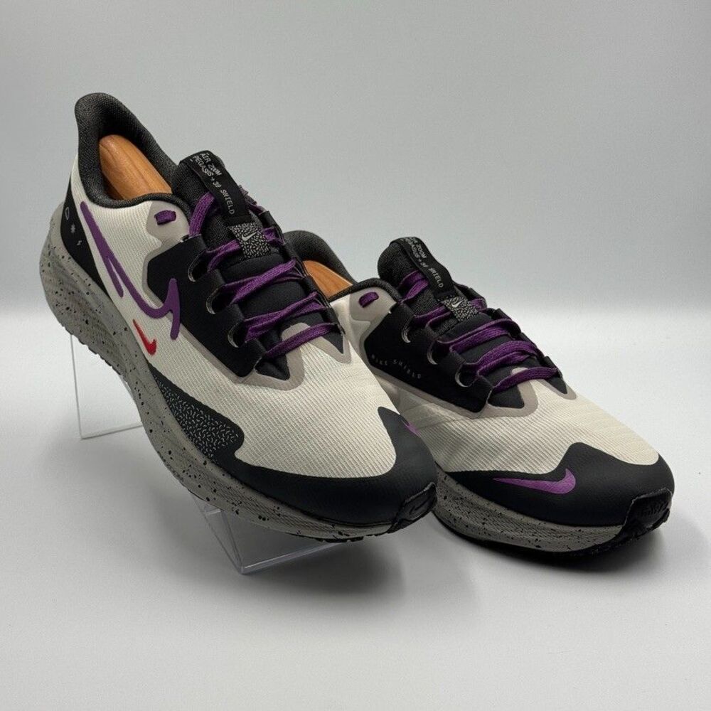 Nike Womens 8.5 Air Zoom Pegasus 39 Shield 'Light Bone Vivid Purple' DO7626-003